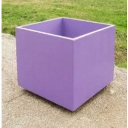 Jardinière Carrée Menes en béton armé - Autostable - Option antigraffiti - Paire de pieds en option