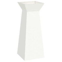 Helloshop26 - Jardinière à pilier moderne extérieur 40 x 40 x 100 cm style élégant minimaliste en matériaux blancs 02_0052412 - blanc 3000237404548