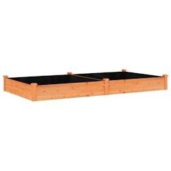 Helloshop26 - Jardinière bac lit surélevé plantes fleurs terrasse jardin de jardin doublure 240 x 120 x 25 cm bois massif sapin 02_0039841 - Bois m