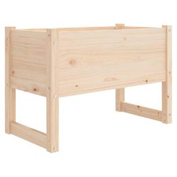 Helloshop26 - Jardinière rectangulaire décorative pour jardin balcon 78 x 40 x 52 cm en bois massif naturel - Bois massif 3000235304154