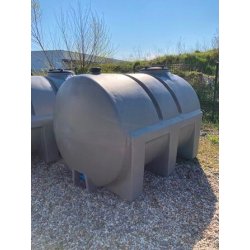 Polycuve pe 3350l grise - diam : 1m50 - lg : 2m32 - hauteur : 1m55 - ref : w00332304005p - dabert-citernes