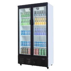 Romux® Professional Vitrine Réfrigérée MC 2 Portes 750 Litres Ventilées | Vitrine a boissons | Réfrigération Verticale Positive - 8435811803809