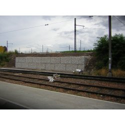Gabion STONEBOX - Travaux voie ferrée - Boîte fermée transportable avec revêtement Crapal Premium®