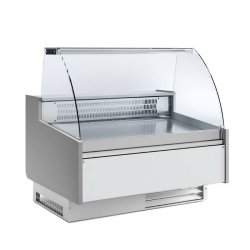 Vitrine réfrigérée de présentation avec service-arrière + réserve réfrigérée