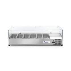 Vitrine réfrigérée avec vitrine en verre trempé 6x gn 1/3 - bac non inclus - 232972