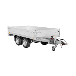 Remorque Benne SARIS - K1276 - 276 x 150 cm - PTAC : 2000 kg - 2 Essieux - Freinée - Neuve - Usage bricolage, jardinage, transport lourds