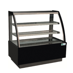 Vitrine pâtisserie - Vitrage bombé - 340 à 680 L - Température +2°C à +8°C - Gaz R134a