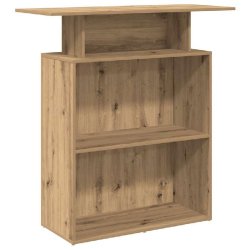 Bureau réception chêne artisanal 100x40x104 cm bois ingénierie Modèle Vega Creator - 8721158658968