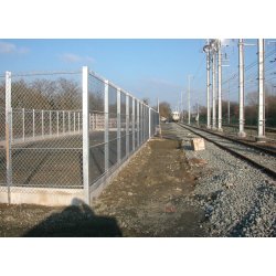 Clôture grillagée EDF type BD3 - aluminium, hauteur 2.60m, soubassement béton