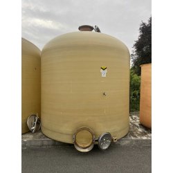 Cuve vetroresina 200 hl - fond plat, couleur naturel, d'occasion - Ø 3000, hauteur 2900, porte autoclave
