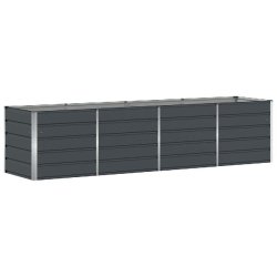 Helloshop26 - Jardinière moderne 240 x 80 x 75 cm robuste usage intérieur extérieur tendance en acier anthracite 02_0059230 - acier 3000241013149