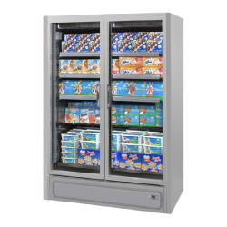 Vitrine verticale froid négatif 2 portes Bonnet Névé EPTA Multifreeze 2P Efficia P77cm (%IA5-22A... Ou MULTIFREEZ ... W/E)
