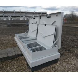 Capot  acier double-couvercle  pour accès eau potable