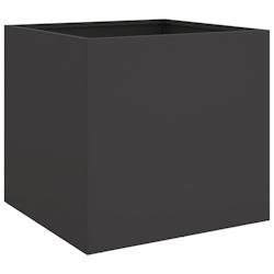 Helloshop26 - Jardinière bac lit surélevé plantes fleurs terrasse jardin 42 x 40 x 39 cm acier noir 02_0037602 - noir acier 3000217860715