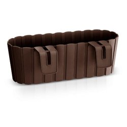 Prosperplast - Jardinière de balcon BOARDEE HOOK 4,9 L - 38,3x21,2x13 cm, marron - marron plastique ZA3253