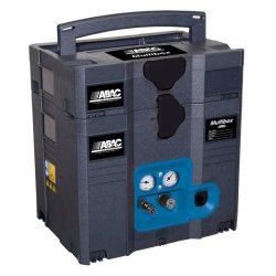 Compresseur Multibox - robuste, sans huile, avec rangement intégré et câble de 4 mètres