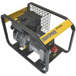 Groupe électrogène de chantier triphasé 6 kVA FP 7000 T sans AVR - Loncin - Essence - FRANCEPOWER - 00322