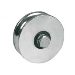 Galet seul à gorge ronde - 335308e - acier galvanisé pour portail coulissant - Ø 100 ou 120 mm