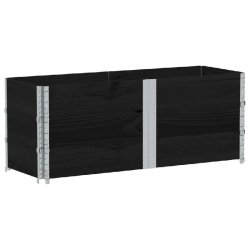 Helloshop26 - Jardinière bac lit surélevé plantes fleurs terrasse jardin 150 x 50 cm bois massif de pin noir 02_0037441 02_0037441 - noir métal 30
