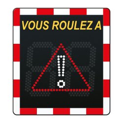 Radar pédagogique Viasis Lite EP/230V - affichage LED haute visibilité et alimentation par éclairage public