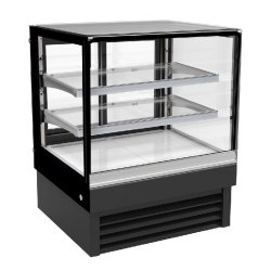 Vitrine réfrigérée d'exposition vitre droite noir de 270l long... - 7450.0820
