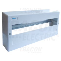 Boîte de distribution en saillie - sans cache - rail N-PE 1×18 modules - IP40 - dimensions 160×365×60mm