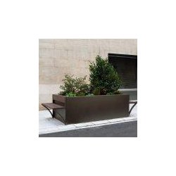 Jardinière CITADINE Rectangle XXL 120×240 en panneaux acier galvanisés - Très grande contenance et solidité
