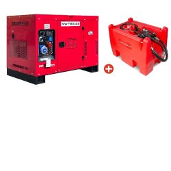 Groupe électrogène diesel 15kW + station de ravitaillement 210L MW Tools DG150EPPACK1