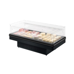 Bac réfrigéré panoramique FRESHVIEW 1m50 - froid positif, ventilé, sans couvercle, 1500 mm x 1040 mm x 920 mm
