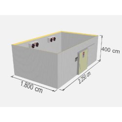 Chambre froide positive industrielle TD CR-1620 - 1620 m3 - Isolation en panneaux de polyuréthane