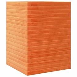 Helloshop26 - Jardinière bac lit surélevé plantes fleurs terrasse jardin cire 50 x 50 x 68,5 cm bois de pin massif marron 02_0038464 - marron Bois