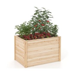 Helloshop26 - jardinière en bois de sapin 100 x 64 x 65,5 cm bac à fleurs base ouverte pour plantes à racines profondes style 20_0012227 - vert Boi