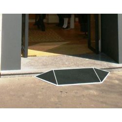 Rampe de seuil évasée amovible en fibre de verre - légère, portable et conforme 93/42/CE