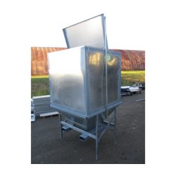 Silo métallique sur mesure - rectangulaire déplaçable - volume jusqu'à 4,3 m3 - fabrication Séré