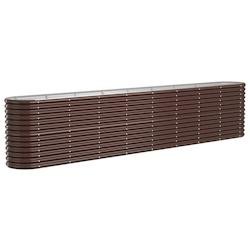 Helloshop26 - Jardinière bac lit surélevé plantes fleurs terrasse jardin de jardin acier enduit de poudre marron 02_0039505 02_0039505 - marron aci