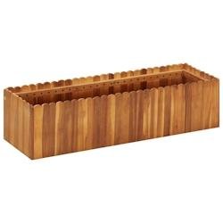 Helloshop26 - Jardinière lit surélevé plantes fleurs jardin 100 x 30 x 25 cm bois massif d'acacia 02_0000974 - Bois massif 3000073121531