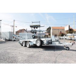 Remorque porte-engins Humbaur Senko 8245 - système hydraulique ras du sol - PTAC 3000 kg