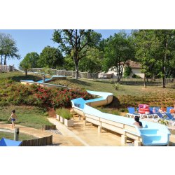 Toboggan aquatique compact Edsun - Must'Tob enterré avec arrivée aquafrein