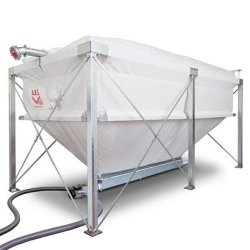 Silo à fond en biais pour granulés de bois - Flexilo en auge - ABS - Alternative économique et fiable