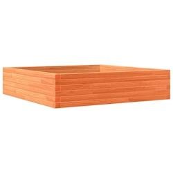 Helloshop26 - Jardinière bac lit surélevé plantes fleurs terrasse jardin cire 100 x 100 x 23 cm bois de pin massif marron 02_0038420 - marron Bois