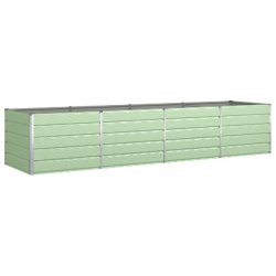 Helloshop26 - Jardinière moderne en acier galvanisé 195 x 100 x 45 cm pour un jardin esthétique et fonctionnel en acier vert pastel 02_0059291 - ve