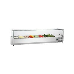 Présentoir réfrigéré positif 8 x GN 1/4, à assembler, 180 W, 220 V - MONO