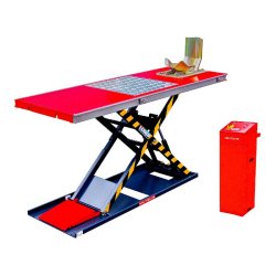 Pont moto électrique professionnel 230V - 1,1kW - 600kg 2200x780mm modèle extra bas 75mm MW Tools ESB600PRO