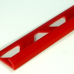 Profilés en PVC - 1/4 de rond PVC rouge 3020 - H 6mm L 2.50 ML