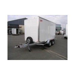 Remorque carrossée fourgon : 2.40 m x 1.40 x 1.57 fourgon carrosse 2 essieux ptc 1500-1600-1800-2000-2500-2700 kg quemerais