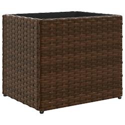 Helloshop26 - Jardinière bac lit surélevé plantes fleurs terrasse jardin 36 x 30 x 32 cm résine tressée marron 02_0037518 - marron acier 3000217817993