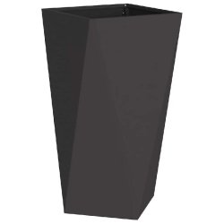 Helloshop26 - Jardinière rectangulaire design moderne extérieur 40 x 40 x 75 cm finition chic en acier noir 02_0053020 02_0053020 - noir acier 30002
