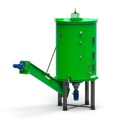 Silos de stockage pour film broyé - Tecnofer - capacité de 7 à 15 m3 avec vis d'extraction et dosage variable