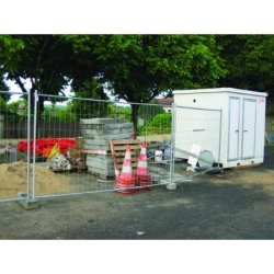 Clôture de chantier Heras grillagé - panneau 3472 x 2000 mm - maille 103 x 355 mm - cadre 4 tubes galvanisés - poids 12,7 kg
