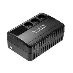 Onduleur BU 600 E-FR Nitram - 600 VA / 360 W - Technologie Line-interactif, AVR, boîtier résistant au feu